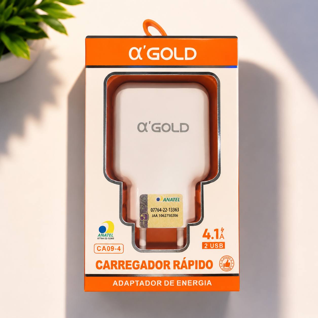 Carregador Rápido a'GOLD CA09-4 4.1A 2 USB