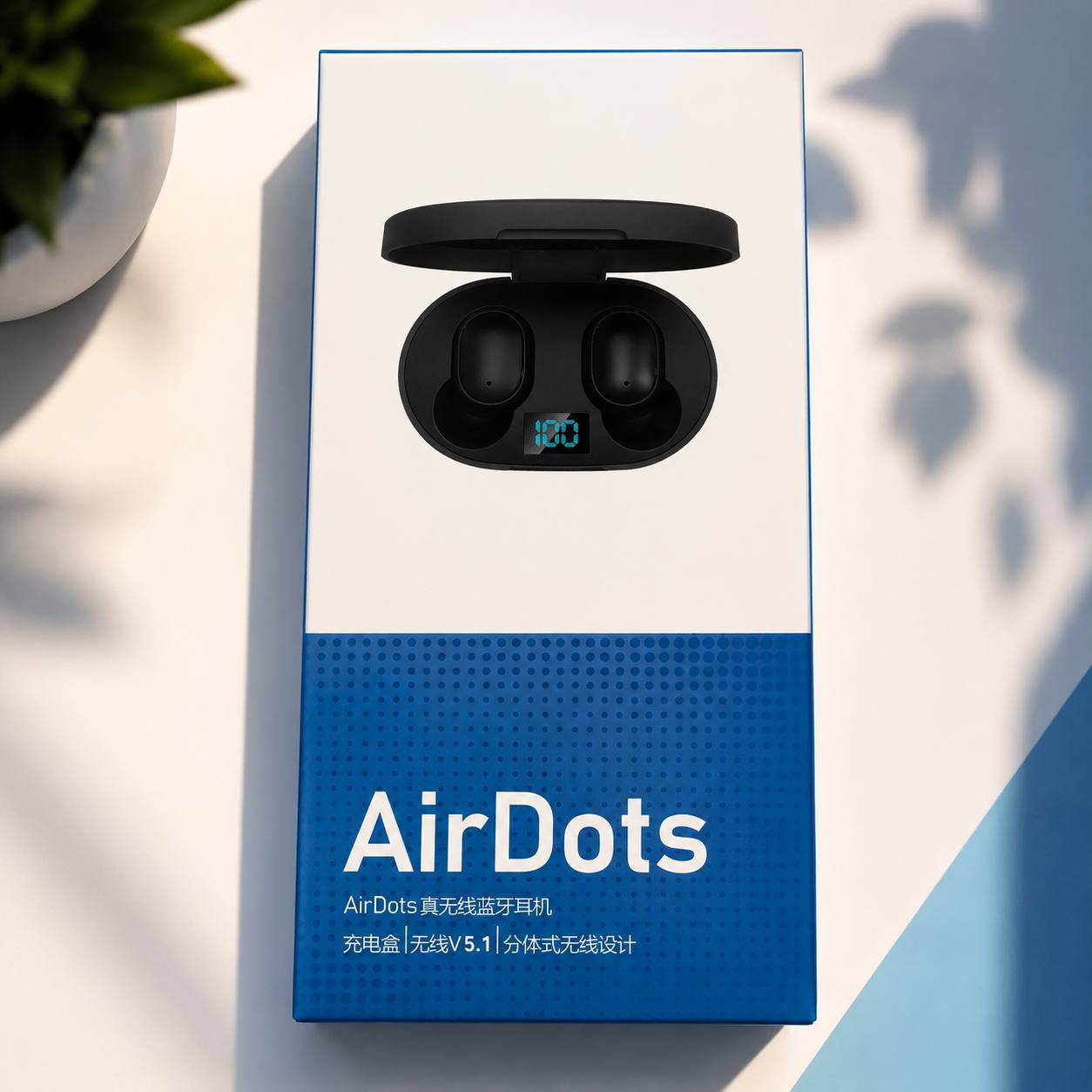 AirDots TWS Bluetooth 5.1 com Display