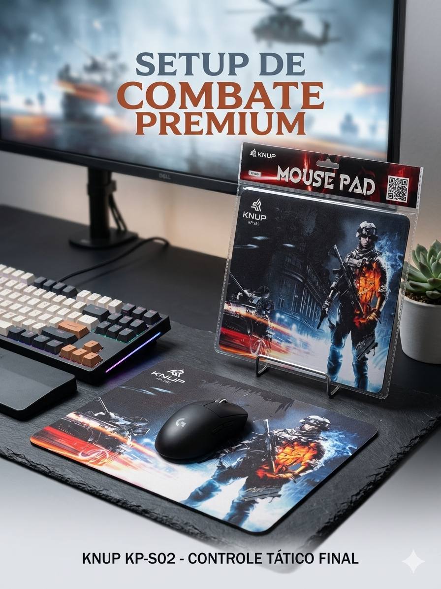 Mouse Pad Gamer KNUP KP-S05 Estampa Tática